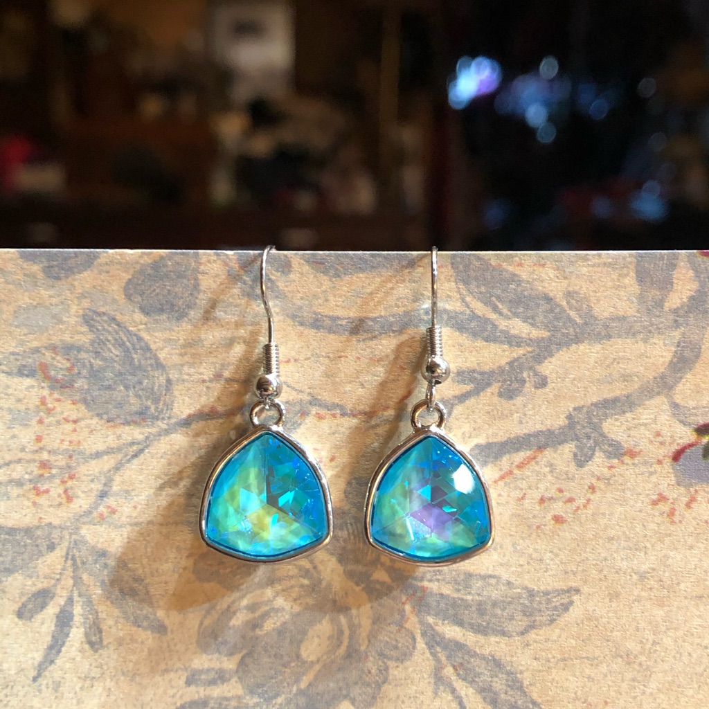 Blue Swarovski Crystal Dangle Earrings Exquisite 20$